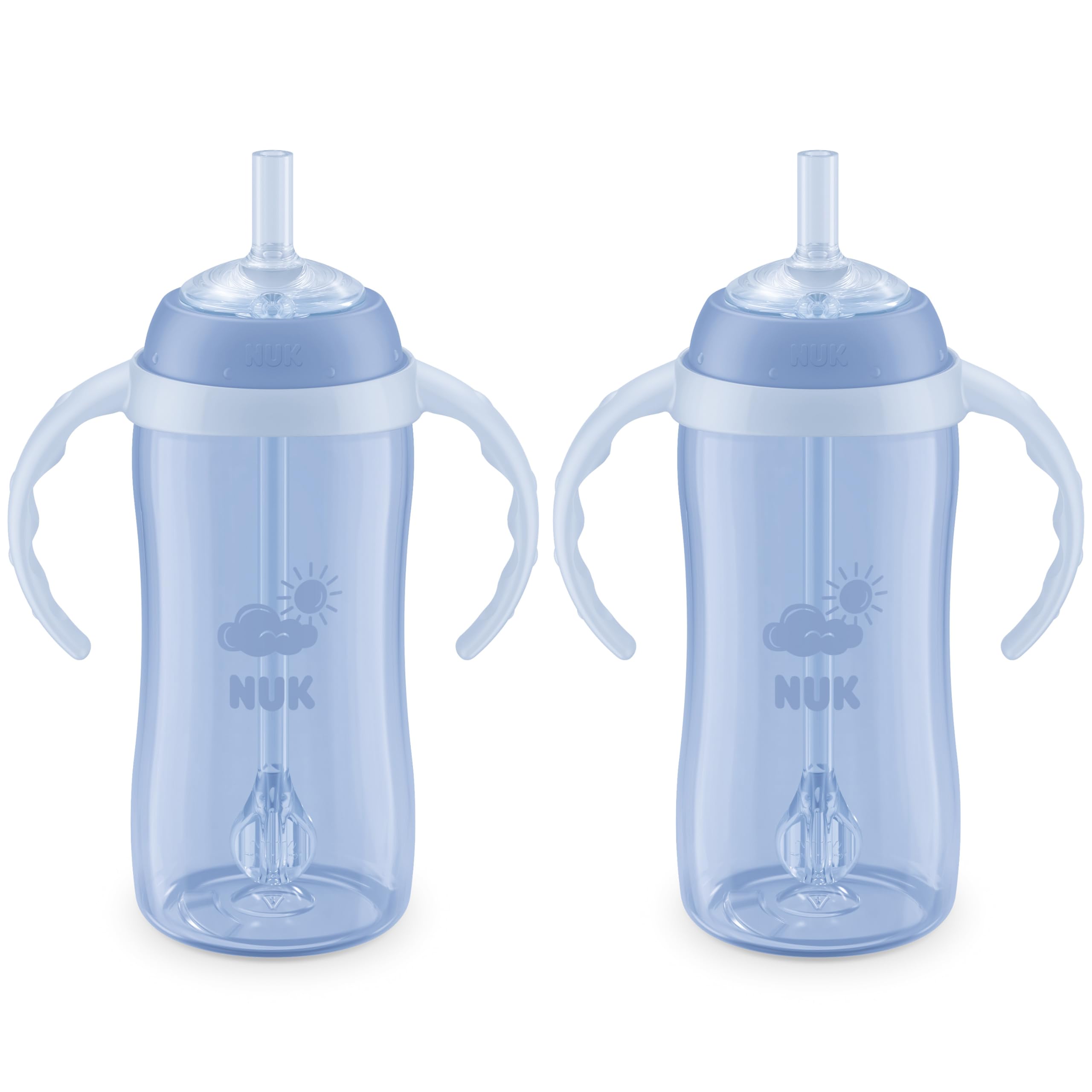NUK Learner Straw Cup with weighted straw and handles
