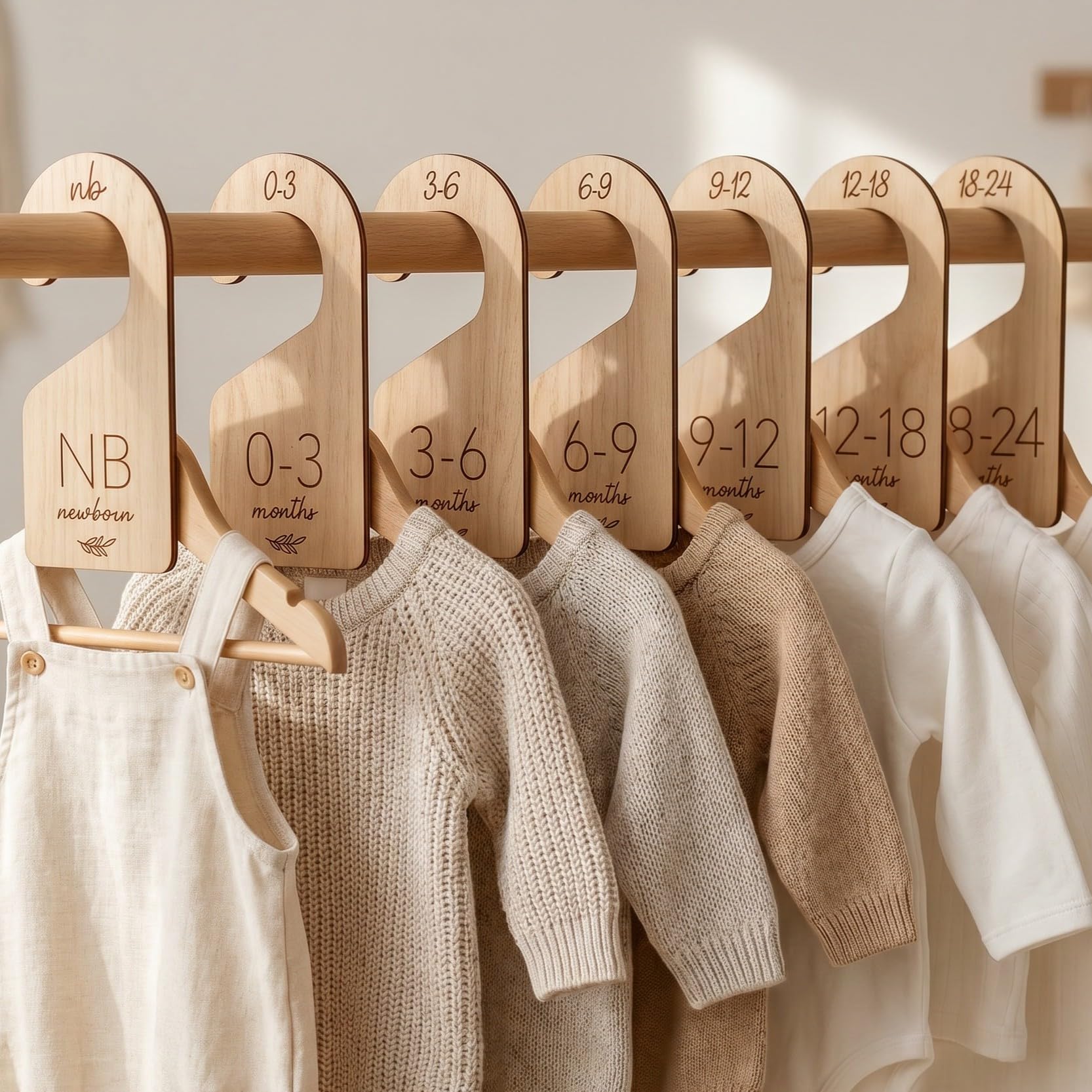 KIBAGA wooden baby closet dividers