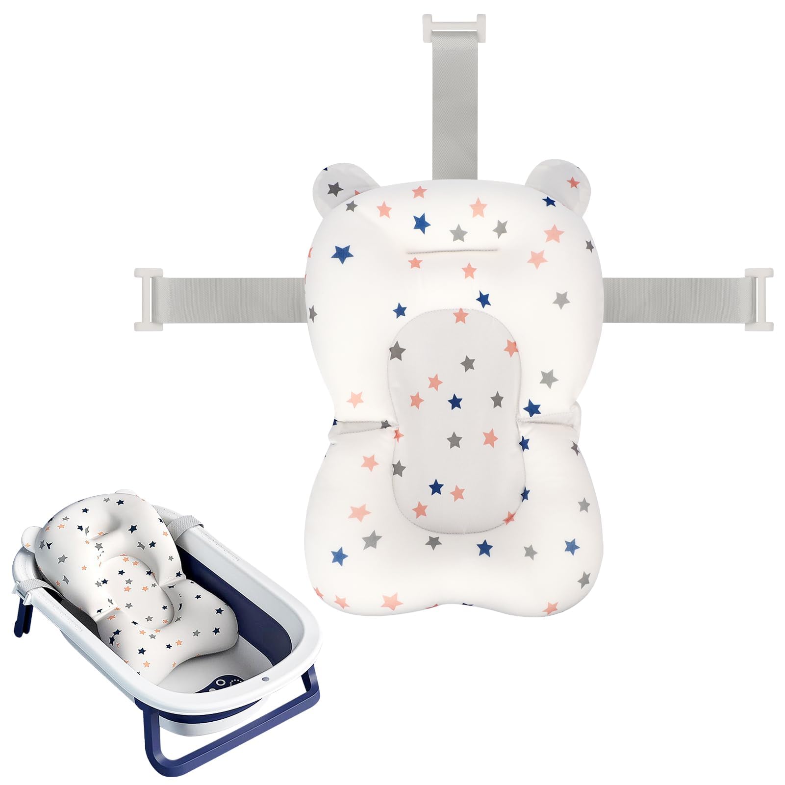 Colorlife baby bath seat with mesh support