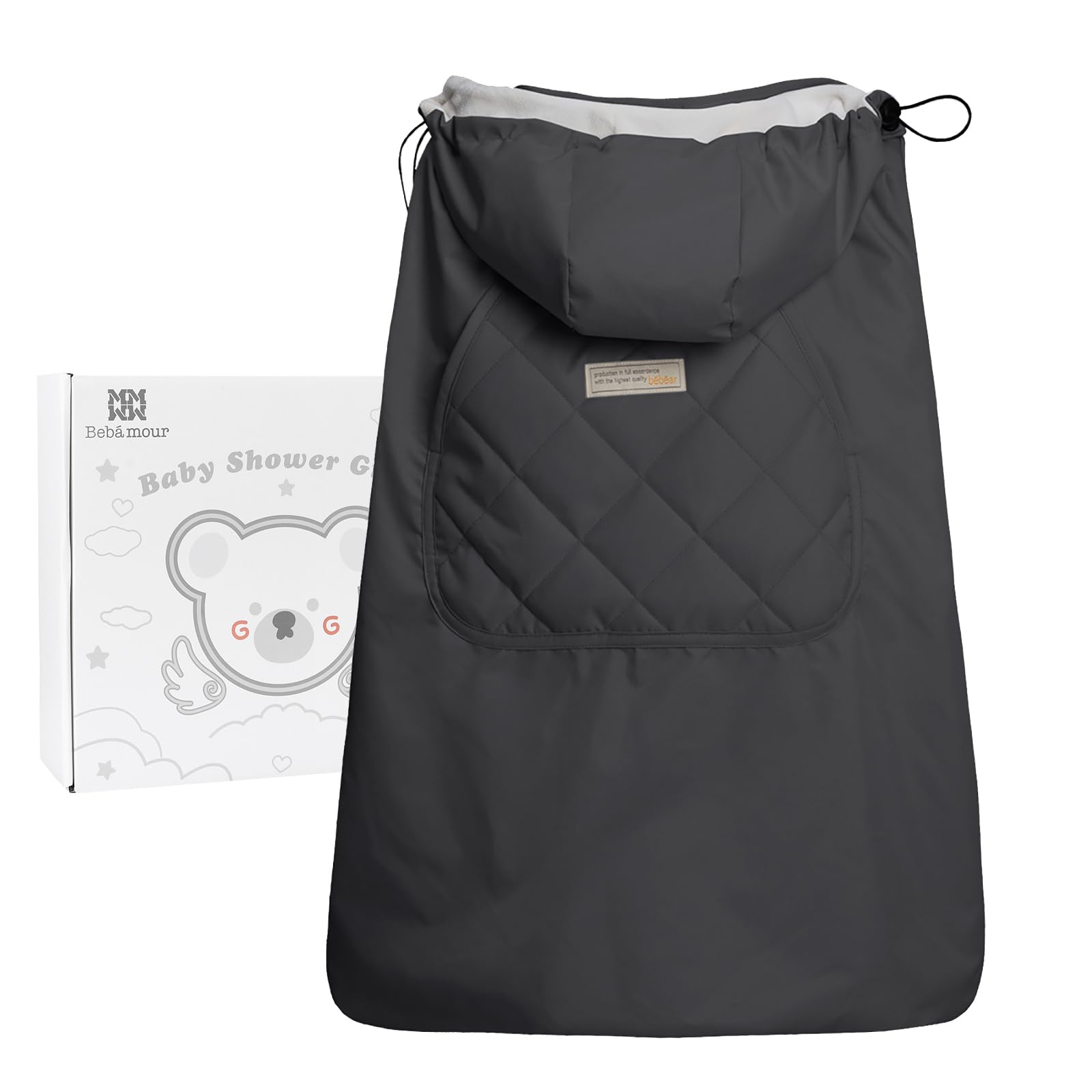 Bebamour Baby Carrier Winter Cover in Dark Grey