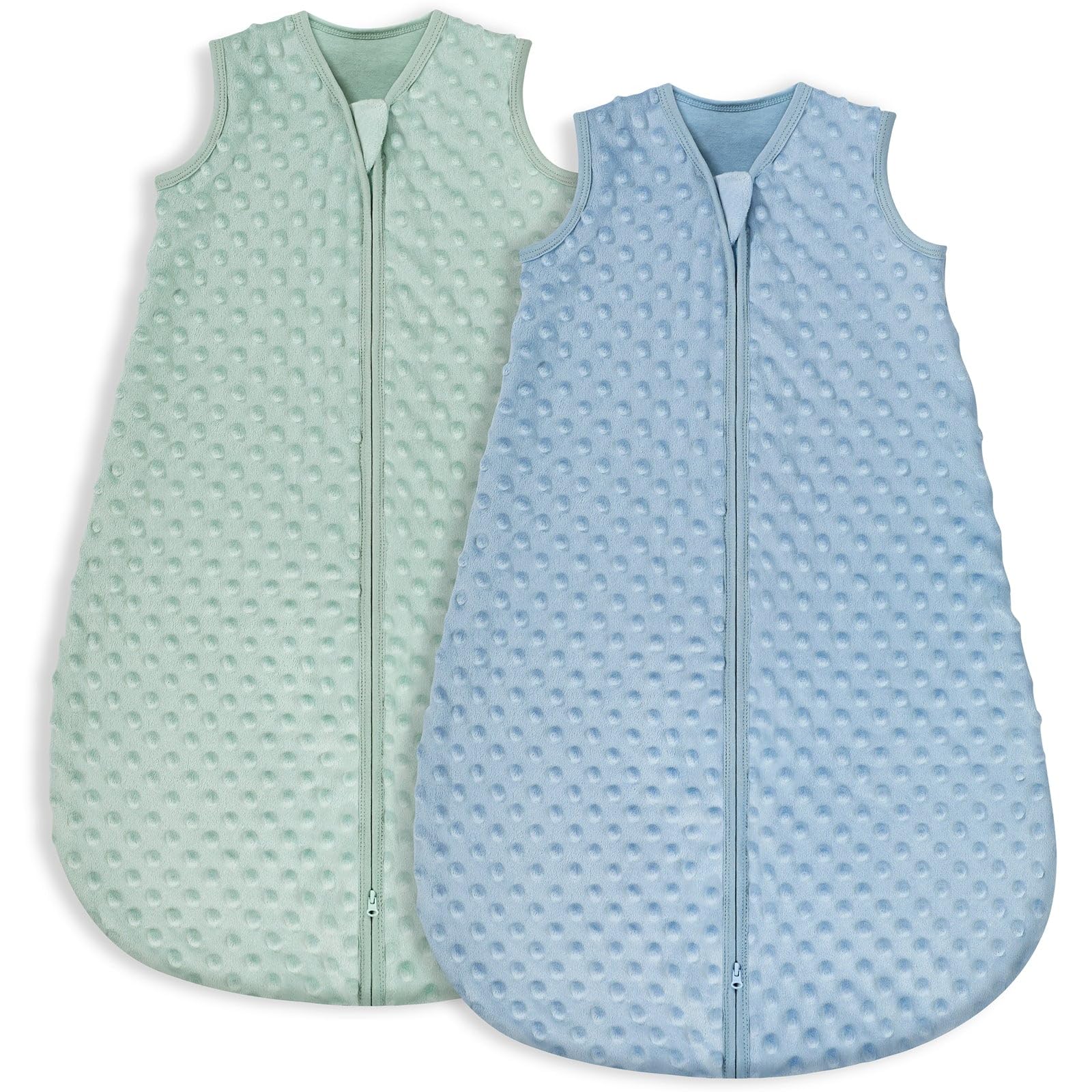 Yoofoss fleece baby sleep sack with plush dots