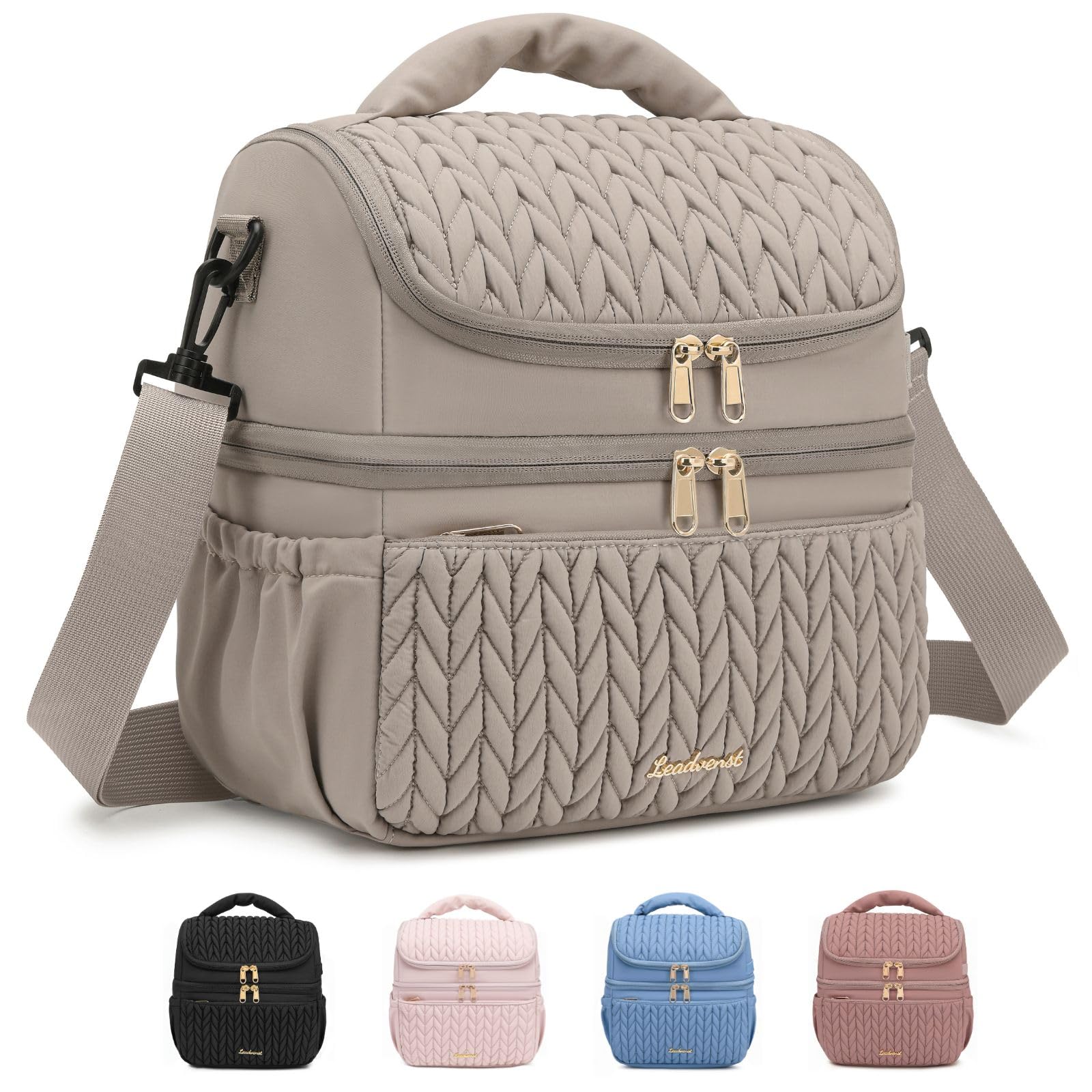 LEADVENST breast milk cooler bag with dual compartments