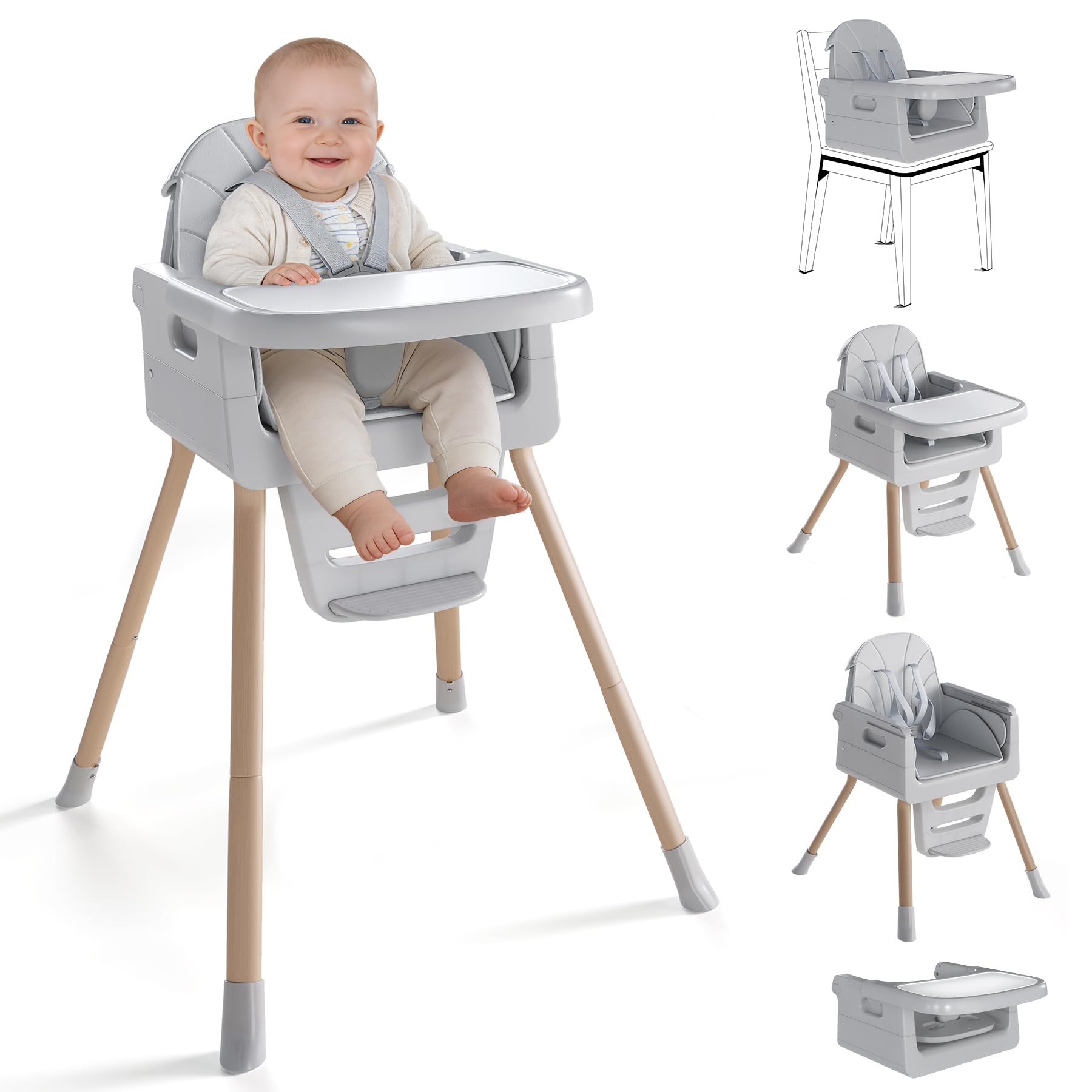 EverKiddo Baby High Chair