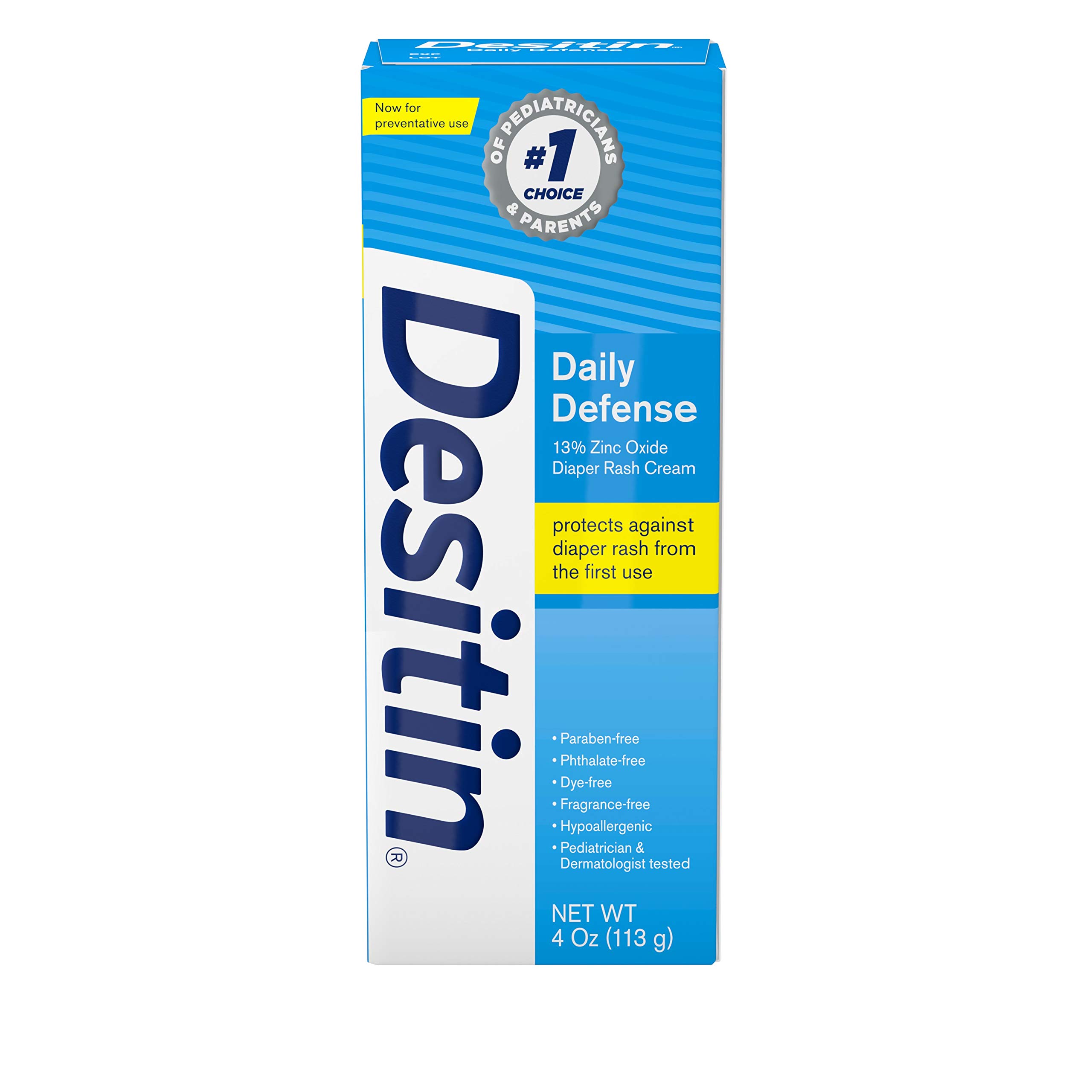 Desitin Daily Defense Diaper Rash Cream with zinc oxide