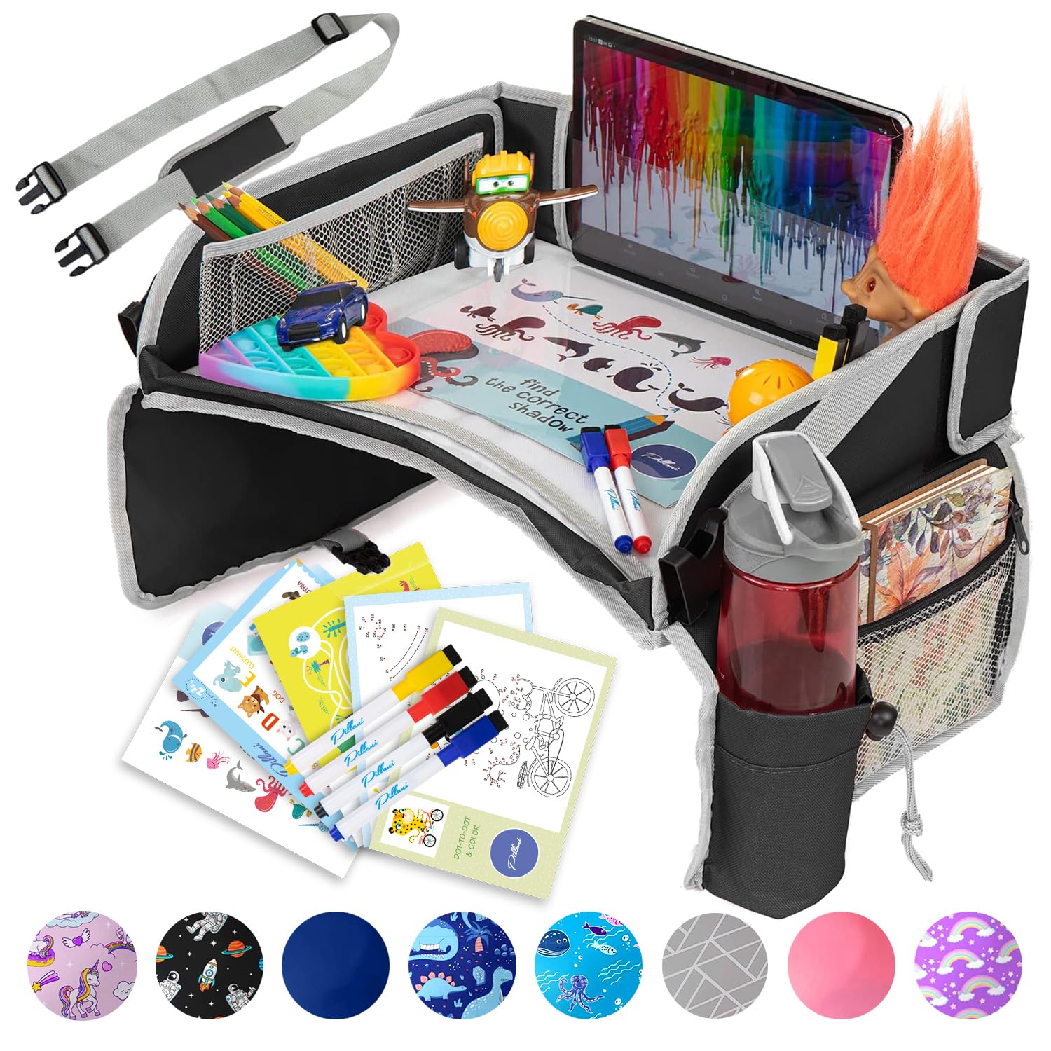 PILLANI Kids Travel Tray for Car