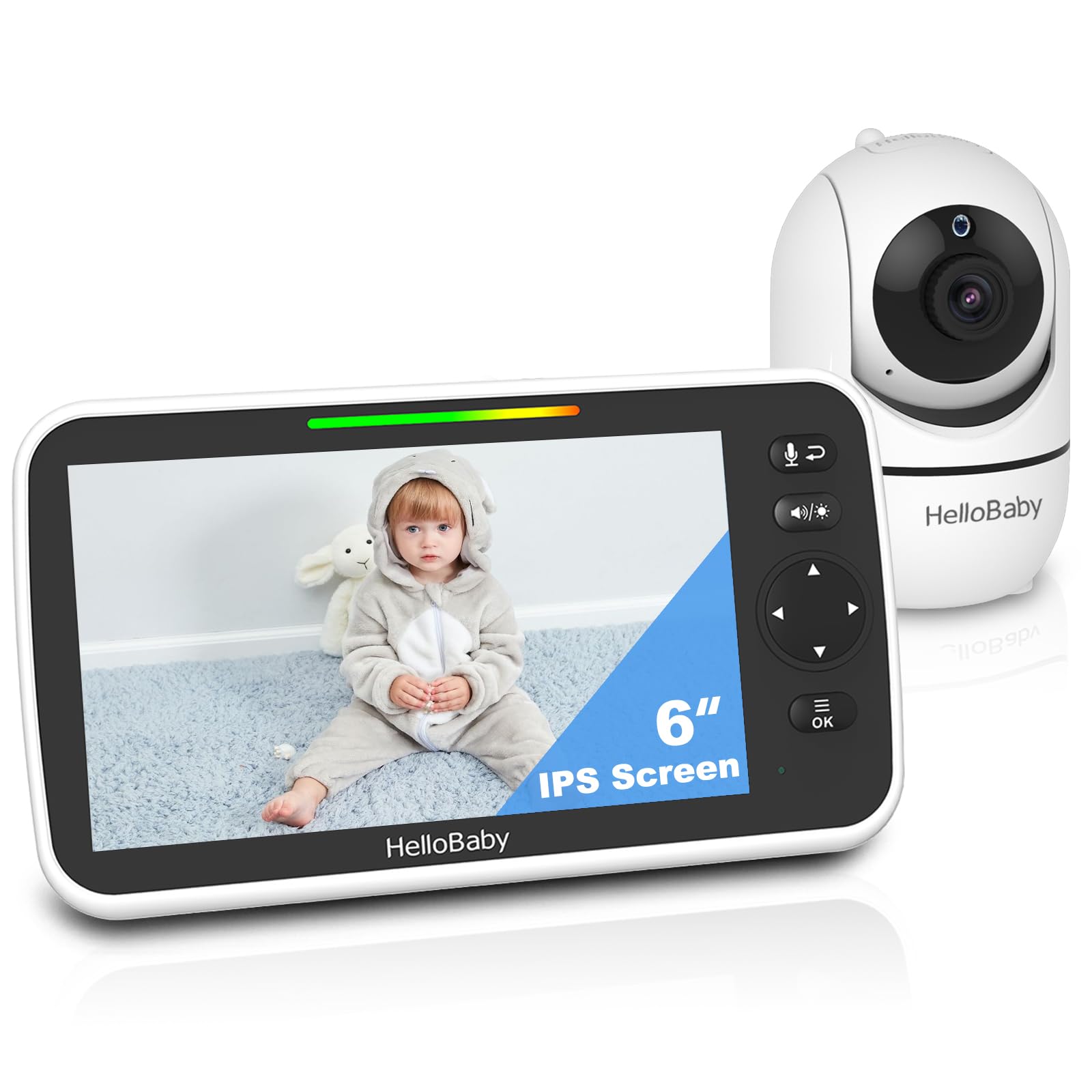 HelloBaby 6 inch IPS baby monitor