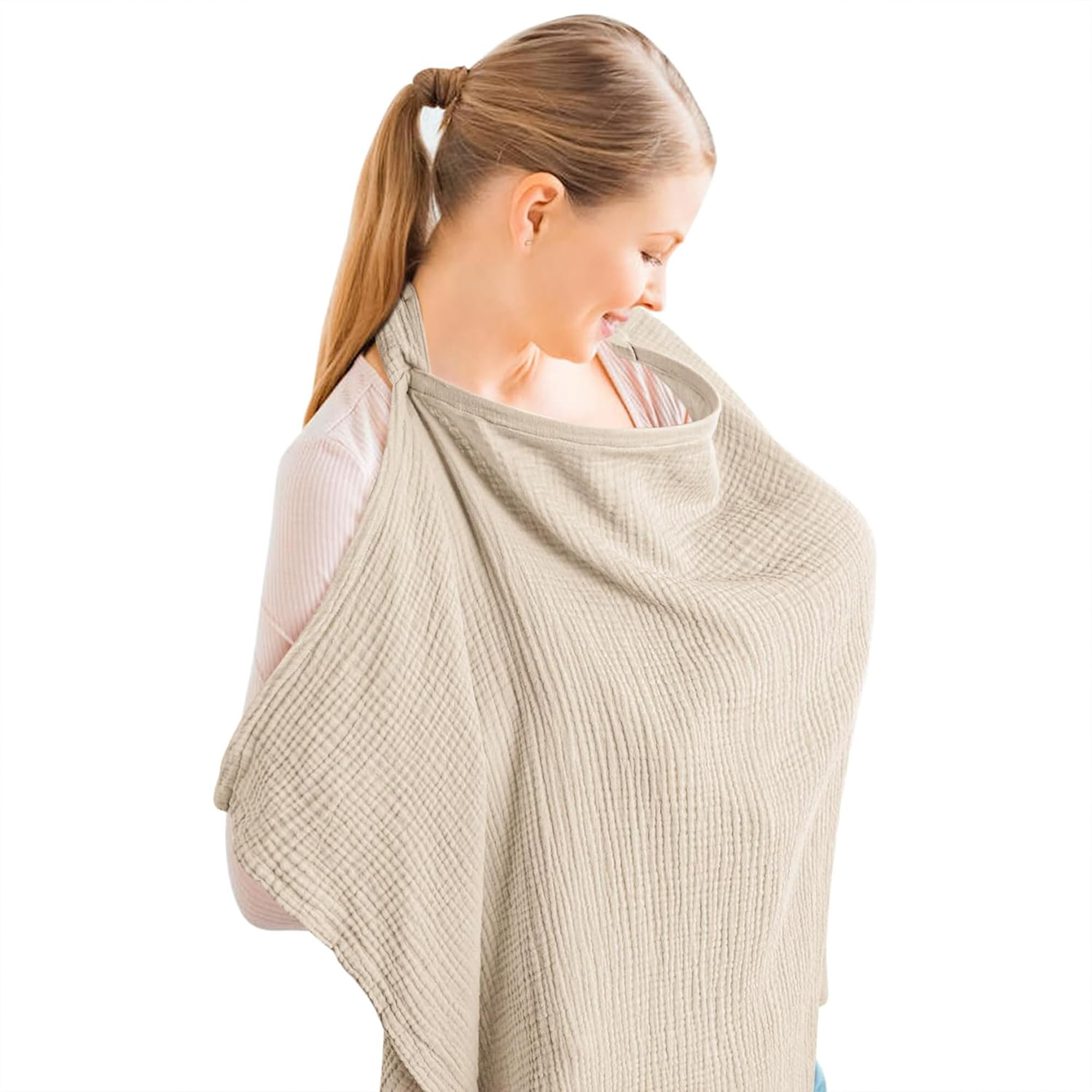 Konssy Muslin Nursing Cover in Summer Wheat